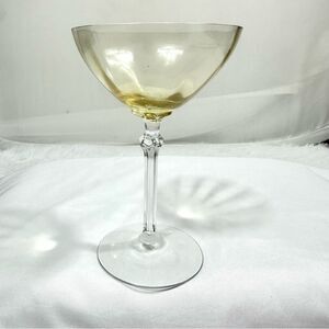 Vintage Fostoria Yellow Topaz Champagne Cocktail Glass